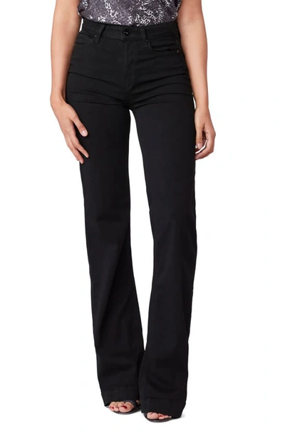 Paige Leenah High Waist Wide Leg Jeans In Black