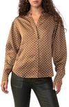 Sanctuary Printed Relaxed Modern Blouse In Spice Geo