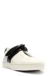 Alexandre Birman Asymmetric Clarita Leather Slip-on Sneakers In White Black