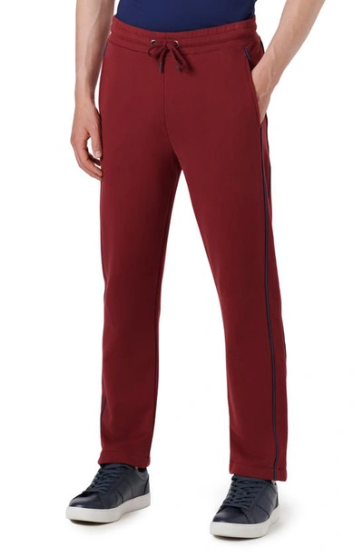 Bugatchi Comfort Drawstring Cotton Joggers In Cabernet