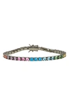 Kurt Geiger Rainbow Crystal Tennis Bracelet