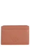 Royce New York Personalized Rfid Leather Card Case In Tan- Deboss
