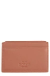 Royce New York Personalized Rfid Leather Card Case In Tan- Gold Foil