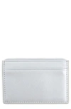 Royce New York Personalized Rfid Leather Card Case In Silverold Foil