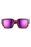 Dior Cd Su Dm 40079 U 56z Square Sunglasses In Purple