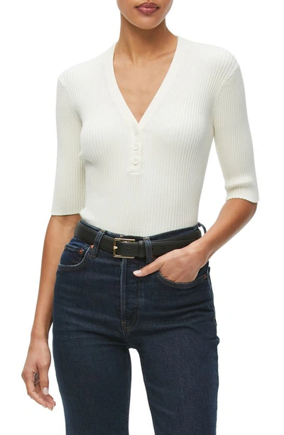 Michael Stars Jeanny Rib Top In Chalk