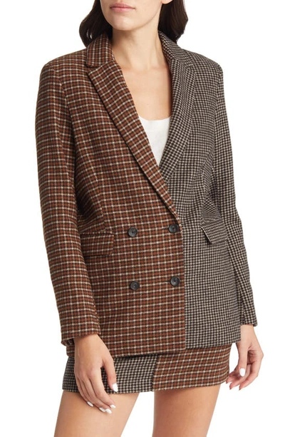 Rails Cody Print-mixed Double-breasted Blazer In Mixed Mini Check