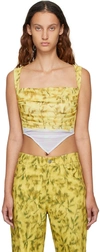Miaou Tati Saint Bleached-print Top In Saint Bleached