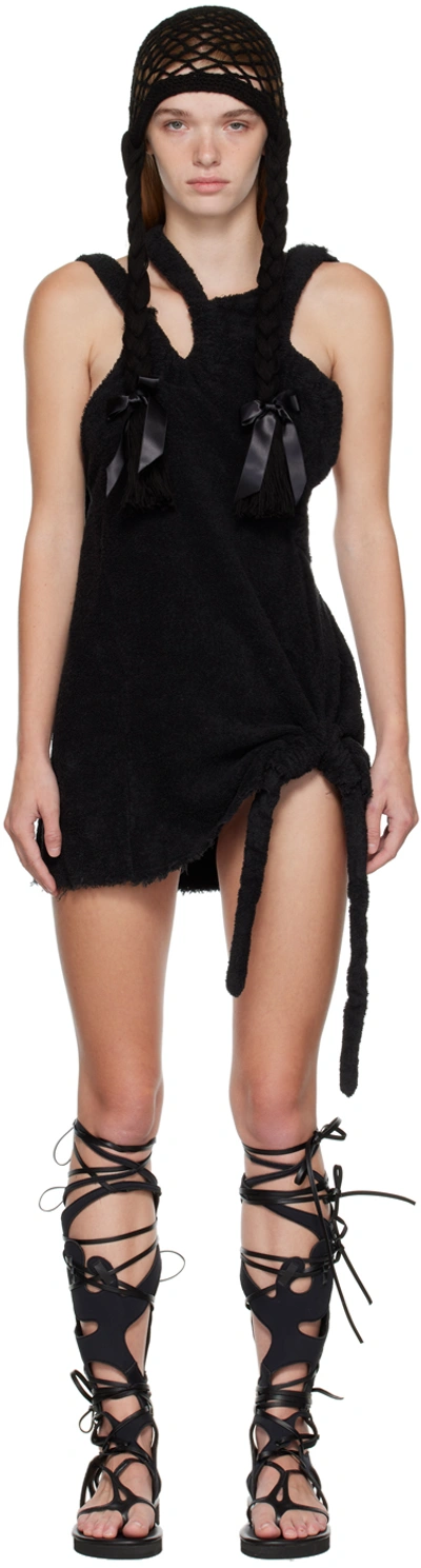 Ottolinger Ssense Exclusive Black Twisted Towel Minidress | ModeSens