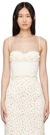 Shushu-tong Off-white Flower Bodysuit In Sec272wh100