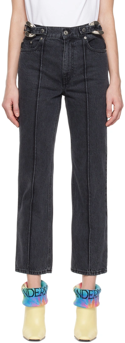 Jw Anderson Black Chain Link Jeans