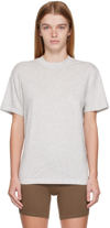 Skims Gray Boyfriend T-shirt In Light Heather Grey