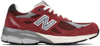 NEW BALANCE RED MADE IN USA 990V3 SNEAKERS