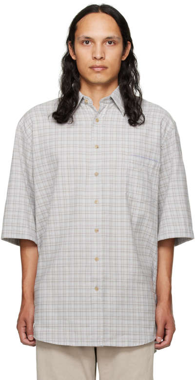 Acne Studios Relaxed Check-print Shirt In Blue