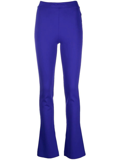 Off-white Logo Detailed High Waist Leggings In Purple