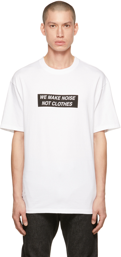 Undercover We Make Noise Not Clothes T-skirt In White