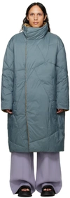 A. A. Spectrum Gray & Khaki Blanks Reversible Coat In Pewter Grey