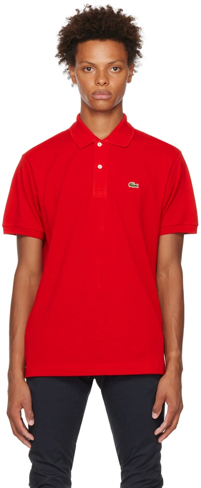 Lacoste Kids' Monochrome Piqué Polo - 12 Years In Red