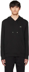 LACOSTE BLACK PATCH HOODIE