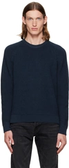 TOM FORD NAVY RIBBED SWEATER