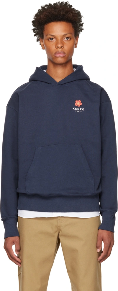 Kenzo Boke Flower Oversize Graphic Hoodie In Blue