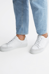 Reiss Ashley Low-top Leather Trainers In White