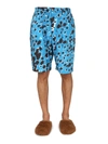 Marni Bermuda Shorts With Pop Dots Print In Blue
