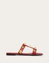 Valentino Garavani Roman Stud Slide Sandals In Rosso Valentino