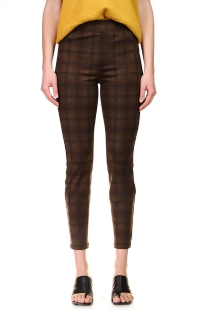 Sanctuary Runway Plaid Leggings In Chanterell