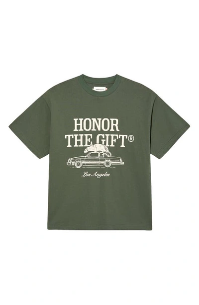 Honor The Gift Pack Logo Cotton Graphic Tee In Olive