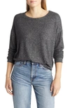 Lucky Brand Long Sleeve Cloud Jersey Top In Charcoal Heather