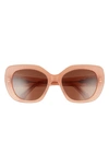 Celine Triomphe-plaque Butterfly-frame Sunglasses In Pink/brown Solid
