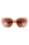 Celine Triomphe-plaque Butterfly-frame Sunglasses In Pink / Brown