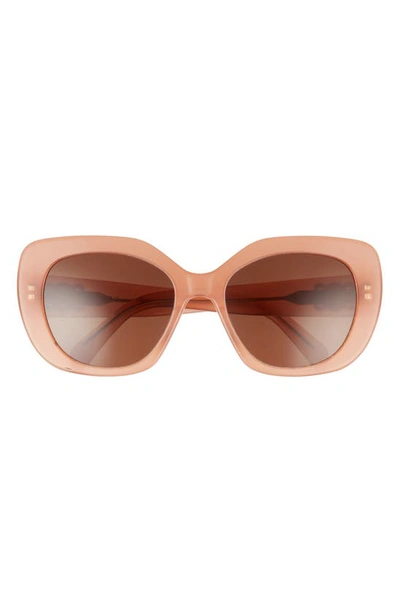 Celine Triomphe-plaque Butterfly-frame Sunglasses In Pink/brown Solid