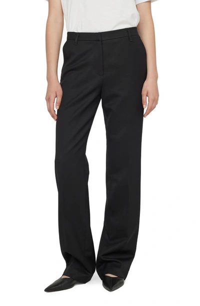 Anine Bing Classic Wool Trousers In Black