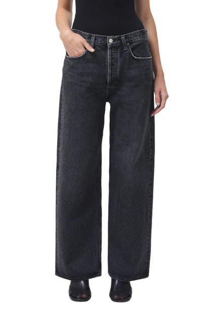 Agolde Low Rise Baggy Organic Cotton Jeans In Paradox