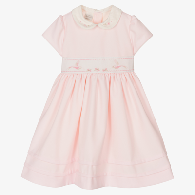 Pretty Originals Babies' Girls Pink Embroidered Dress
