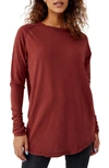 Free People We The Free Arden Extra Long Cotton Top In Cowboy