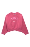 Nike Sportswear Big Kids' (girls') Fleece Sweatshirt In Purple