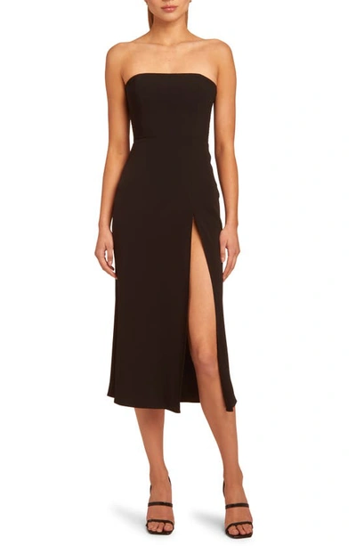 Amanda Uprichard Mandy Strapless Midi Dress In Black