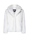 Apparis Milly Faux Fur Short Coat In Ivory