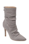 Journee Collection Women's Markie Rouched Stiletto Dress Booties In Grey