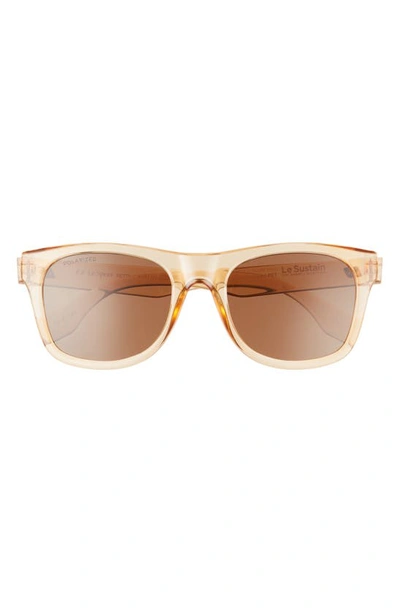 Le Specs Petty Trash 54mm Square Sunglasses In Blonde