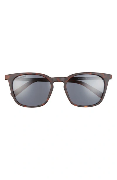 Le Specs Huzzah 54mm Polarized Keyhole Sunglasses In Matte Tort