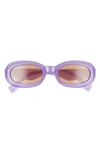 Le Specs Outta Trash 53mm Oval Sunglasses In Wisteria