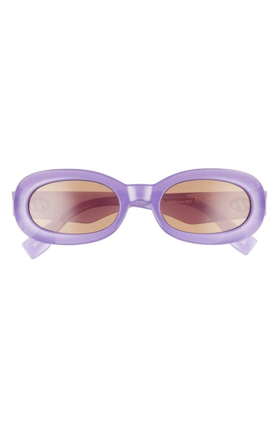 Le Specs Outta Trash 53mm Oval Sunglasses In Wisteria