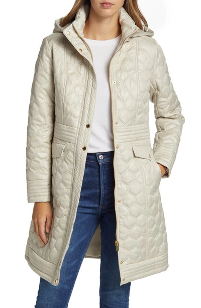 Quilted Coat Via Spiga Hooded Coat Via Spiga Herringbone Quilted