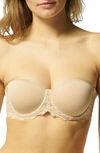 Simone Perele Karma Smooth Strapless Bra In Peau Rose