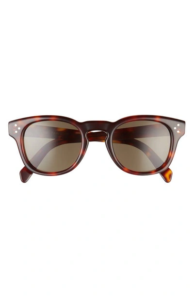 Celine Bold 3 Dots 49mm Square Sunglasses In Havana/brown Solid