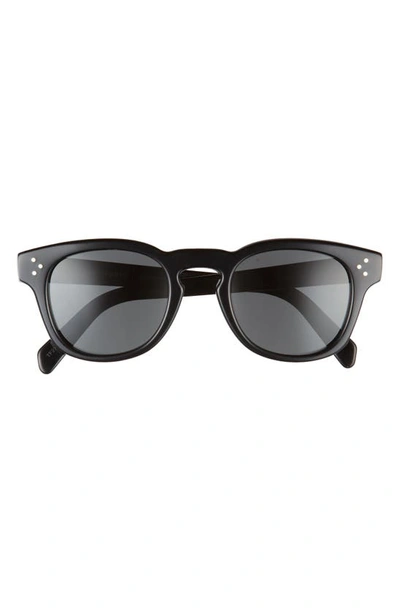 Celine Bold 3 Dots 49mm Square Sunglasses In Black/gray
